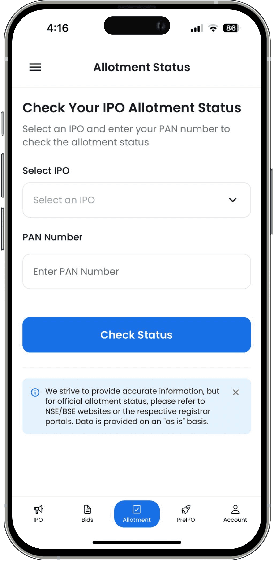 IPO Allotment Status